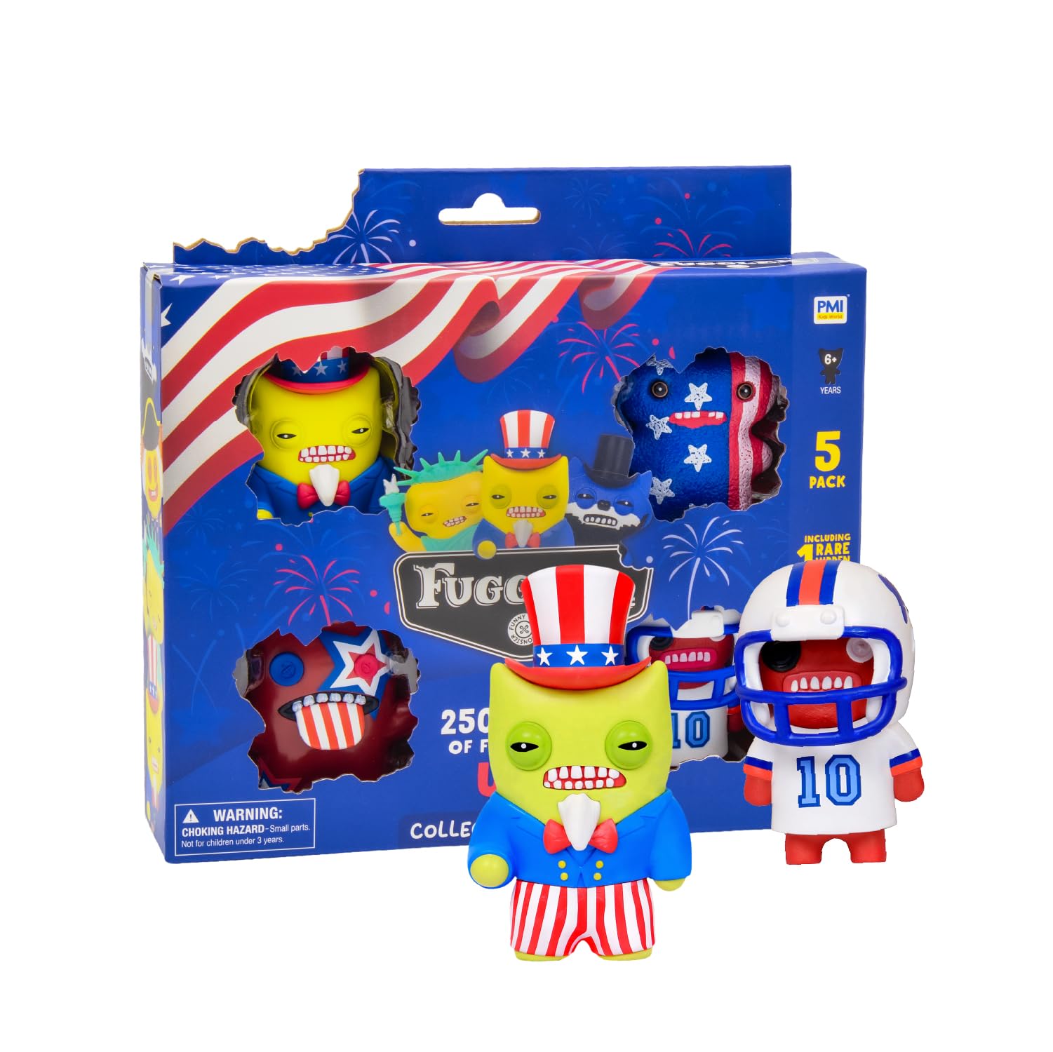 Amazon.com: Fuggler USA 250 Anniversary Collectible Figures 5 Pack